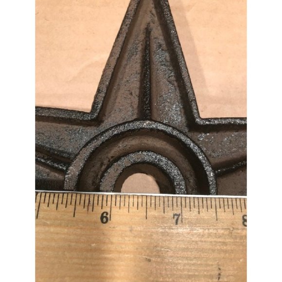 Six Cast Iron 9" Anchor Plates Center Hole Star - Picture 10 of 10